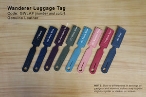 WANDERER Genuine Leather Luggage Tag for Sale | Belleza